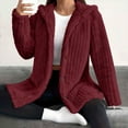 thumbnail image 5 of Fewfanhot Women's Clothing Cable Knit Fall Oversized Long Sleeve Button Open Front Knit Sweater Coats, 5 of 8