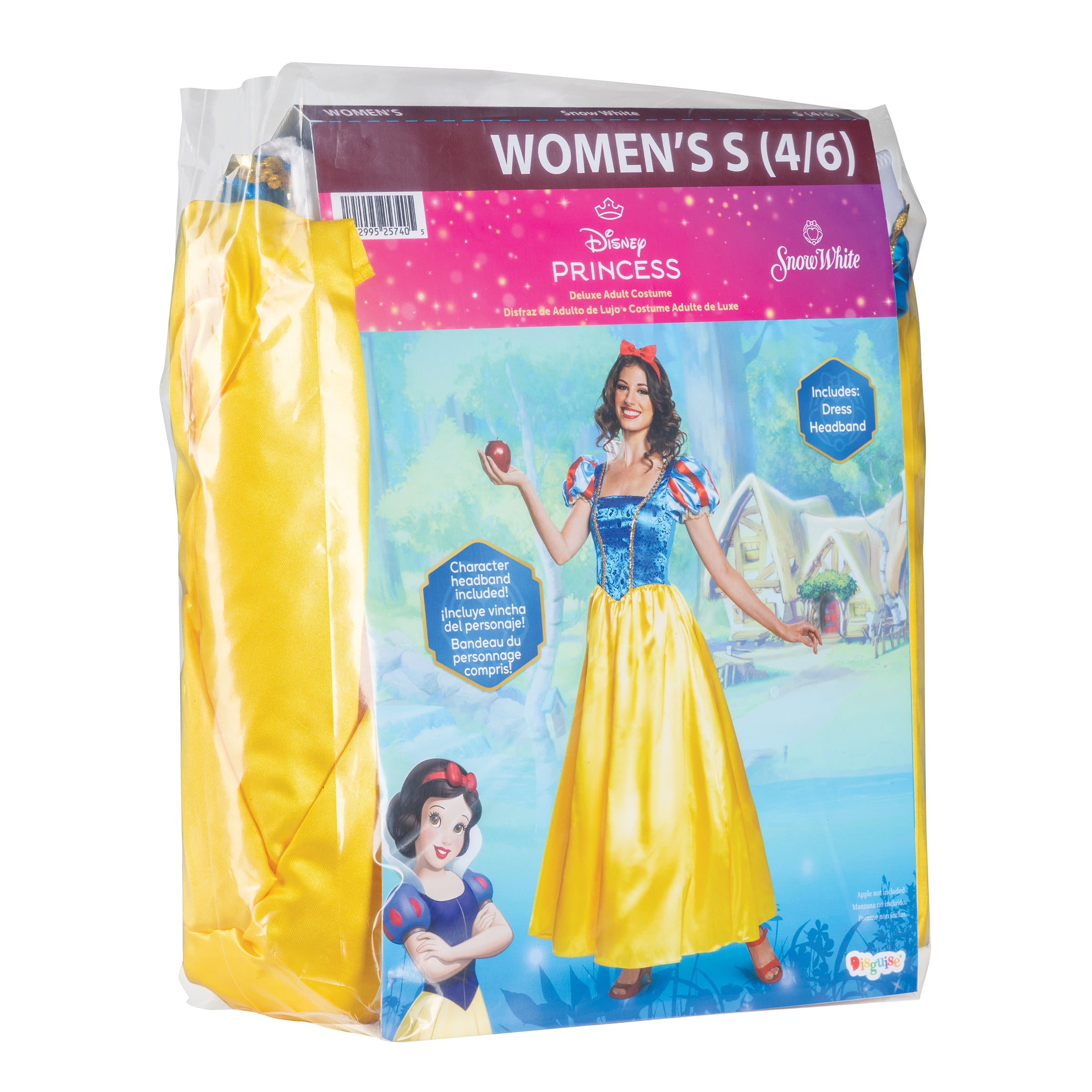 Disney Snow White Halloween Costume for Adults, Womens Size S (4/6), by Disguise