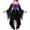 Dark Purple, variant on Halloween Gothic High Low Dresses For Women, Solid Chiffon Off Shoulder Spaghetti Strap Bell Butterfly Sleeve Irregular Hem Vintage Court Party Dress Green L