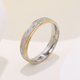 thumbnail image 1 of Anillos De Compromiso De Pareja De 4 Mm Para Mujeres Hombres Anillo De Acero Inoxidable Con Circón Diamantes De Imitación Para Boda 5040, 1 of 4