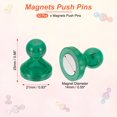 thumbnail image 2 of Uxcell 32pcs Magnets Push Pins, 1x0.9" Strong Fridge Magnets Magnetic Whiteboard Decorative Thumbtacks for Refrigerator Locker Calendar Office, Green, 2 of 6