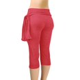 thumbnail image 3 of Ovticza Leggings Capri pour Femmes Pantalons de Gym Yoga Extensibles Décontractés Taille Haute Tenues d'Été Rouges m, 3 of 4