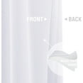 thumbnail image 4 of ZMLEVE Linen Textured Light Filtering Curtains Bedroom Living Room Thermal Insulated Window Treatment Set (Single Panel, 63 Inch, White), 4 of 7