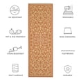 thumbnail image 5 of Safavieh Courtyard Nanda Botanical Indoor/Outdoor Runner Rug, Terracotta/Natural, 2'3" x 6'7", 5 of 9