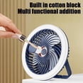 thumbnail image 4 of Remote Control Camping Fan with LED Light, 8 Inch Rechargeable Tent Fan with Aromatherapy, Portable Hanging Desk Fan for Indoor Outdoor (Blue), 4 of 6