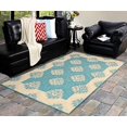 thumbnail image 2 of Furnish My Place Design1087 Ocean 4'5"x7' Contemporary Oriantal Modern Floral Area Rugs For Indoor & Outdoor, Easy To Clean & Fade Resistant Washable Rug, Ocean Blue, 2 of 5
