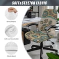 thumbnail image 6 of Whosucclay Boho Mandala Dog Paw Pattern Computer Office Chair Cover, Anti-Dust Office Chair Cover with Elastic Bottom Swivel Office Chair Seat Cover Thick Desk Chair Seat Protector-L, 6 of 7