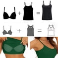 thumbnail image 3 of Tsesme Plus Size Camisole for Women, Adjustable Spaghetti Strap Tank Tops with Built-In Bra, Loose Sleeveless Cami Tops S, 3 of 9