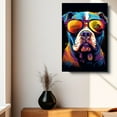 thumbnail image 4 of American Bulldog Dog Glasses Wall Canvas Canvas Framed New Mom Gifts For Women Mother Day For Living Room Decorations Personalized Dog Canvas Gifts For Dad Wall Art decor, 4 of 6