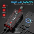 thumbnail image 4 of FOWAWU 22800mAH 2500A Car Jump Starter,Water-Resistant Jump Starter Battery Pack(8.0L Gas,6.5L Diesel) ,Battery Jumper Starter Portable with USB QC3.0/DC 12V/LED Light, 4 of 7