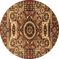 thumbnail image 1 of Ahgly Company Indoor Round Oriental Brown Industrial Area Rugs, 8' Round, 1 of 4