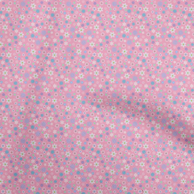 oneOone Georgette Viscose Light Pink Fabric Floral Sewing Material Print Fabric By The Yard 42 Inch Wide