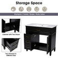 thumbnail image 3 of MAYEERTY 36" Bathroom Vanity with Sink Black Cabinet Drawers Solid Frame MDF One Package, 3 of 6