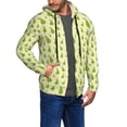 thumbnail image 2 of Goofa Green Pears1 Pattern Mens Full-zip Hoodie, Zip-up Pullover Hooded Sweatshirt, Kangaroo Pocket Hoodie Ideal for Daily Wear, Travel, and Home-3X-Large, 2 of 5