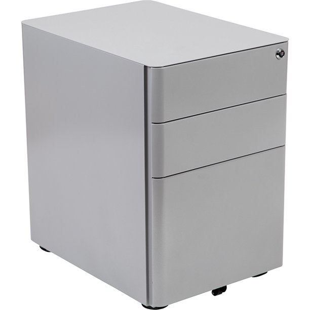 Modern 3 Drawer Mobile Locking Filing Cabinet Storage Organizer Gray Walmart Com Walmart Com