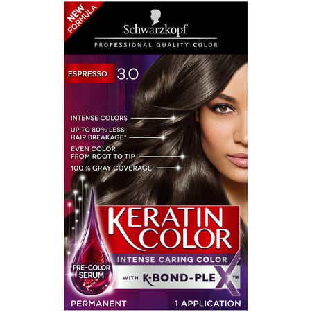 Schwarzkopf Keratin Color Anti-Age Hair Color Cream, 3.0