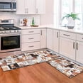 thumbnail image 3 of Coffee Themed Kitchen Rugs and Mats Non-Slip Washable Anti-Fatigue Kitchen Mats 2-Pc Black Kitchen Rug Floor Comfort Mats for Kitchen Sink Front Two-Piece Set, 17x30+17x47 Inches, 3 of 6