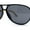 Shiny Black Solid Black, variant on Mens Bamboo Arm Plastic Racer Sunglasses Matte Black