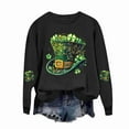 thumbnail image 4 of YueHuiYing Women's Oversized Hoodless Sweatshirt with Green Leaf Print Crew Neck Long Sleeve St. Patrick's Day Casual Top, 4 of 4