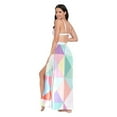 thumbnail image 3 of FORMRS Womens Beach Sarong Semi-Sheer Bikini Wrap Skirt Swimsuit Cover-ups, Abstract Geometric, 3 of 7