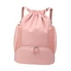 thumbnail image 2 of Mochila deportiva con cordón, bolsa de gimnasio, resistente al agua, bolsa de baloncesto, bolsa con cierre Rosa, 2 of 8