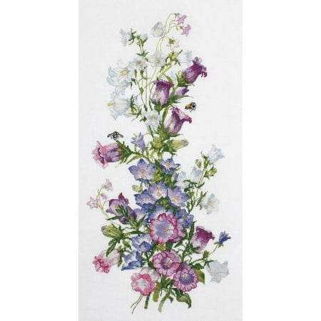 UPC: 4660009928222 | Counted Cross Stitch Kit Spring Composition 952 Needlework Easy Small Green Flowers Nature By Oven