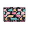 thumbnail image 4 of Tapis de Graffiti Géométrique Abstrait Rose, Tapis de Porte Antidérapant Lavable en Machine, 36 Pouces x 24 Pouces, 4 of 6