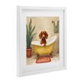 thumbnail image 3 of Stupell Industries Bubble Bath Brown Dog White Framed Print Under Glass design by Kim Allen, 16 x 16, 3 of 10