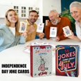 thumbnail image 3 of 54 Pack 4th of July Joke Cards Patriotic Funny Trivia Cards for Adults Kids, Independence Day Icebreaker Games for Party, Picnic BBQ, Holiday Greeting Card Set for Decor & Gift, 3 of 10