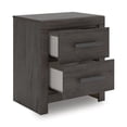 thumbnail image 4 of Signature Design by Ashley Prendonea Smooth Gliding 2 Drawer Night Stand, Charcoal, 4 of 7