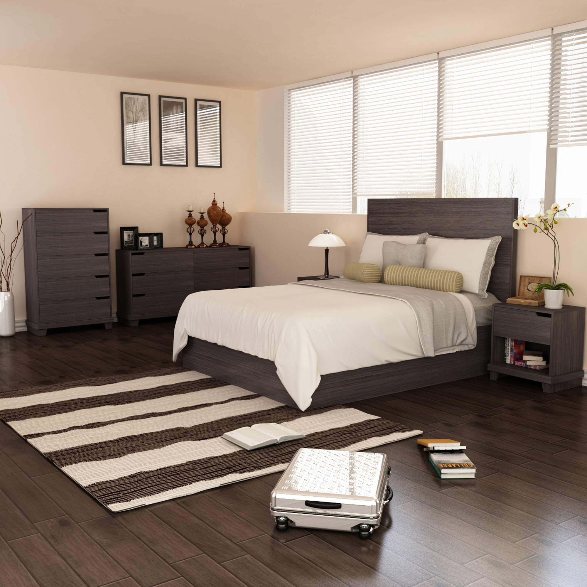 Homestar Waterloo 1 Drawer Nightstand Walmart Com