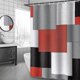 thumbnail image 1 of Mid Century Modern Shower Curtain Red Bathroom Accessories Black And Gray Shower Curtain Set With 12 Hooks 72x, 1 of 3