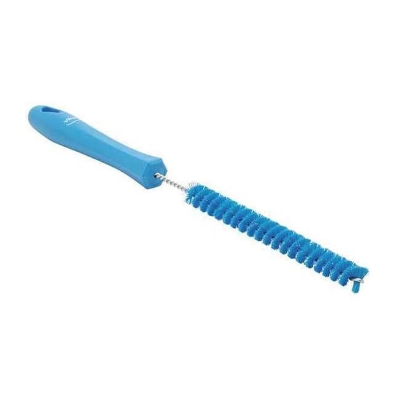 7/8 in W Tube and Pipe Brush, Stiff, 6 1/2 in L Handle, 5 3/4 in L Brush, Blue