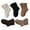 02#As Show, variant on Qwertyu Womens Solid Mid Calf Socks, 1 Pairs Cozy Fall Socks for Women, Winter Soft Thermal Cotton Knit Socks Black