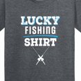 thumbnail image 4 of Inktastic Lucky Fishing Shirt Funny Fisherman Youth T-Shirt, 4 of 5