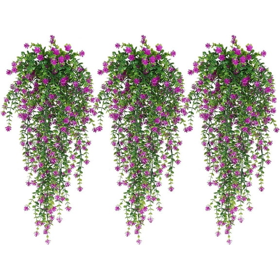 Artificial Hanging Plants Artificial Fall Flowers Faux Autumn Plants Faux Hanging Plants Artificial Plants UV Resistant Fake for Indoor Outdoors Fake Plants for Home Garden Party Bedroom(Salmon)