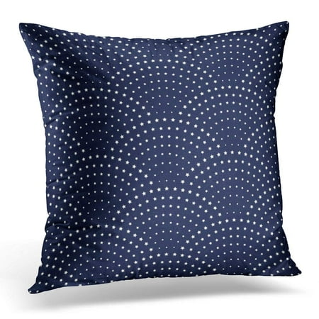 - ECCOT Abstract Wavy with Geometrical Fish Scale Silver Blue Metallic Stars on Dark Indigo Fan Shaped Christmas Pillowcase Pillow Cover Cushion Case 20x20 inch
