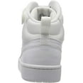 thumbnail image 2 of Nike Court Borough Mid 2 Big Kids' Shoes Color: White/White/White Size: 6.5Y, 2 of 5