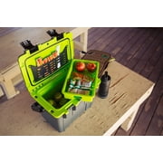 Pelican Elite 14 Qt Hard-Sided Cooler with Removable Tray Bottle Opener, Dark Gray with Evergreen