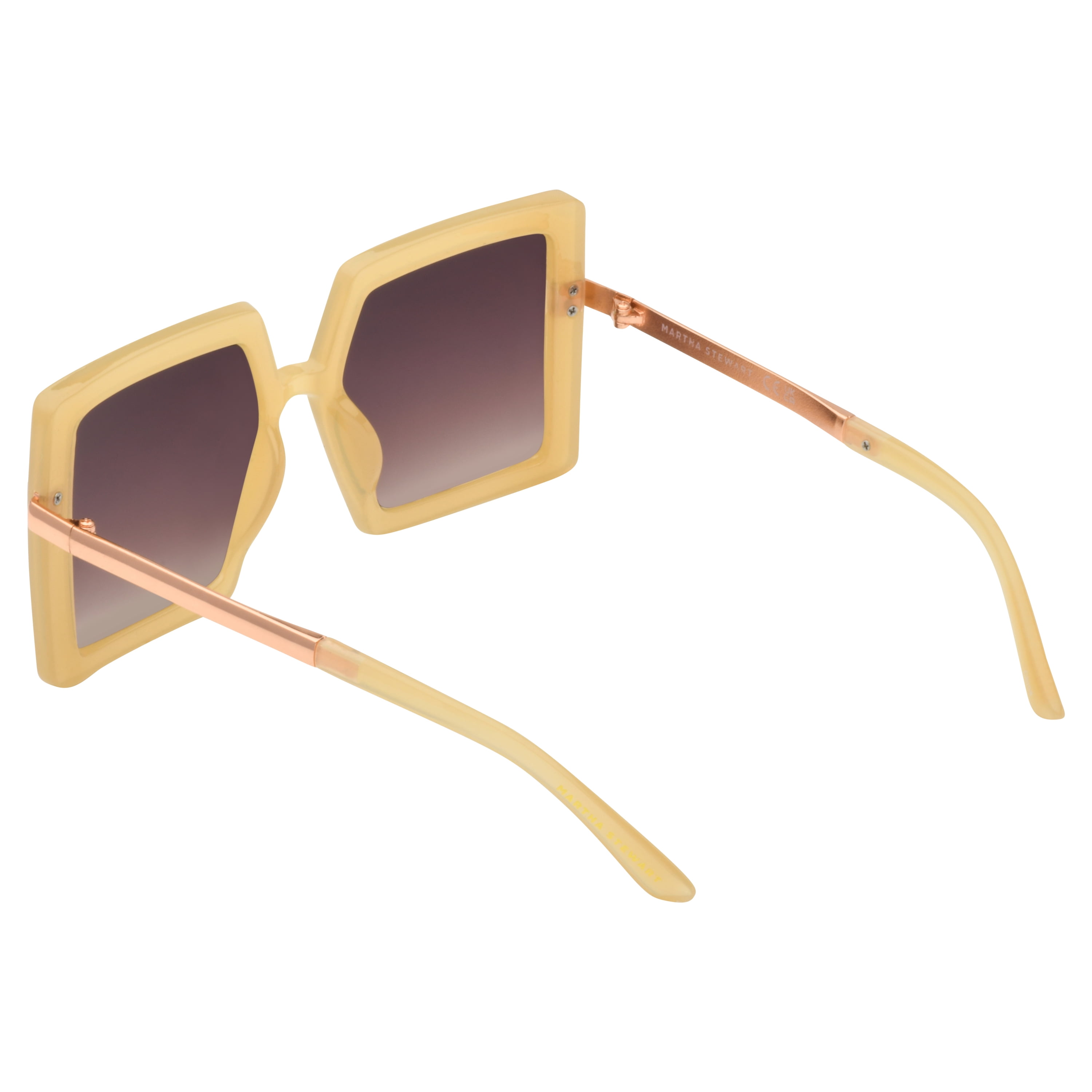 Martha Stewart Women's MS147 Oversized UVA and UVB Protective Square Fashion Sunglasses, 54mm