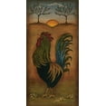 thumbnail image 2 of Lewis, Kim 9x14 Black Ornate Wood Framed with Double Matting Museum Art Print Titled - Rooster, 2 of 4