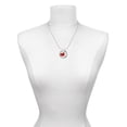 thumbnail image 3 of Delight Jewelry Silvertone Small Red Apple Hockey Ring Charm Necklace, 18", 3 of 4