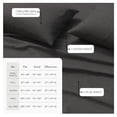 thumbnail image 4 of 100% Organic Cotton Jersey Sheet Set - Soft, Breathable, Stretchy 4-Piece Bedding Set (Queen, Charcoal), 4 of 5