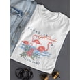 thumbnail image 3 of Paradise Beach Flamingos Shaped T-Shirt Women -Image by Shutterstock, Female Small, 3 of 4