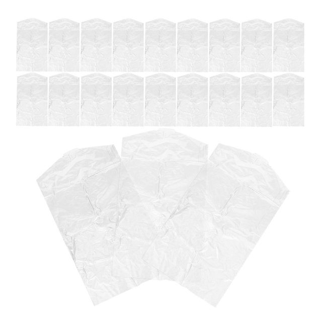 60pcs Transparent Lightweight Clothing Covers Dustproof Garment Storage Bags with Hanging Design for Wardrobe Organization and Laundry Drying