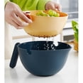 thumbnail image 4 of Colador de pasta, colador de plástico 2 en 1, cesta de verduras, drenaje de doble capa, para limpiar frutas y verduras, 4 of 5