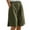 Army Green B, variant on Taqqpue Women's Linen Shorts Elastic Waist Casual Comfy Summer Shorts Pull on Beach Shorts Wide Leg Drawstring Plus Size Shorts with Pockets