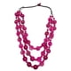 thumbnail image 1 of Collar bohemio con babero y cuentas de madera para mujer, ideal para bodas. Rosa roja, 1 of 9