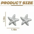thumbnail image 2 of DESIGNICE 2Pcs Summer Earrings,3D Design Starfish Earrings,Alloy Material Summer Earrings for Women,Earrings for Women Trendy for Seaside Vacation,Style2, 2 of 7