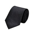 thumbnail image 2 of Xfvqtps Tie for Men Classic Neckties Soild Color 3.15" for Formal Dress Business Line Print Black, 2 of 5